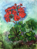 Geraniums : Original Painting